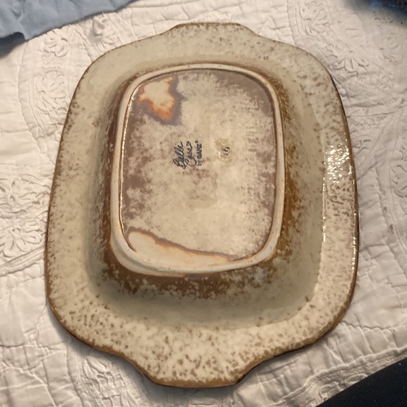Bella Casa by Ganz ceramic neutral beige tan snowman Christmas platter. Believe - Picture 5 of 9